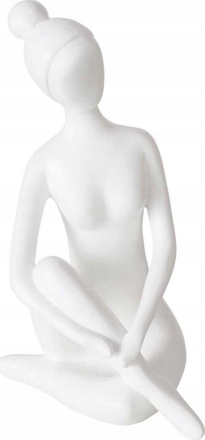 Декоративна фигура Yoga YOGA, 29 cm, полирезин, мат бела