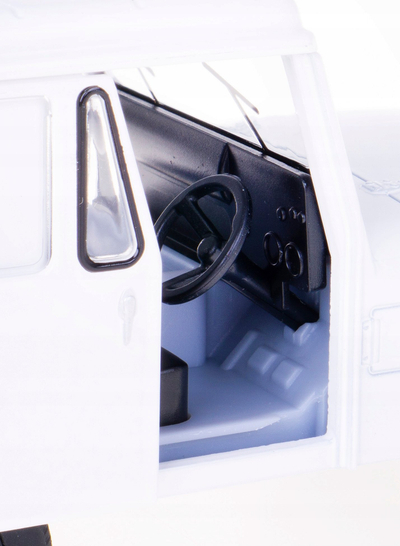 Makina lodër Kinsmart Jeep DJ-5B 1971, metal, me tërheqje “pull-back”, e kuqe