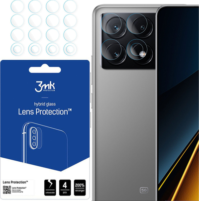 Mbrojtës kamere 3mk për Pocophone X6 Pro 5G, xham hibrid 7H, transparent