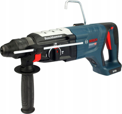 Çekiç-ganxhe akumulatorik Bosch Professional GBH 18V-28 DC, 18V Li-ion, brushless, pa bateri, me valixhe, blu