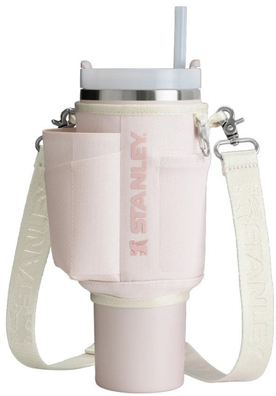 Çantë mbajtëse Stanley All Day Quencher Carry All 1.2L, me material të riciklum, me xhepa, rozë Rose Quartz
