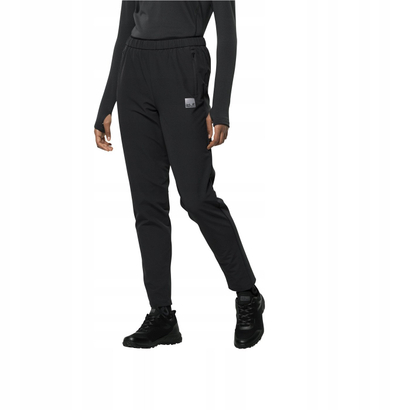 Pantallona për biçikletë Jack Wolfskin Bike Commute Wi Pants W, për gra, i zi