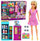Set lodër LeanToys Anlily, supermarket me arkë, aksesorë dhe karrocë blerjesh, shumëngjyrësh