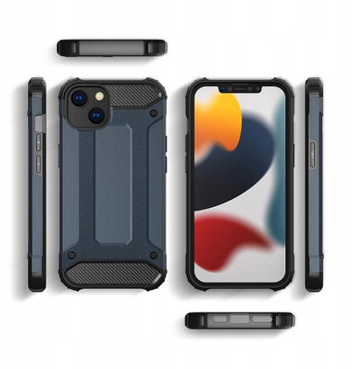 Mbrojtëse telefoni Hurtel Hybrid Armor për iPhone 14 Plus, që s’e Merr Goditjen lehtë, e zezë