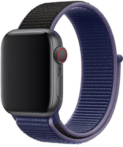 Rrip për orë të mençur Wotchi Apple Watch, e zezë/kaltër, 42/44 mm