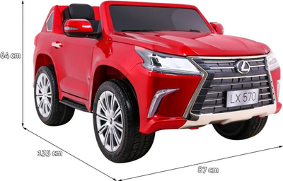 Makina elektrike për kalamaj Lexus LX570, me 2 vende, mban gjer 60 kg, e kuqe