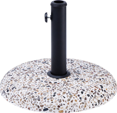 Bazë çadre Beliani CEVO, rrethore 21 kg, beton, e bardhë