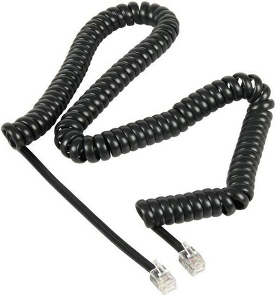 Kabllo spirale telefoni Goobay RB68002, 4 m, RJ10, e zezë