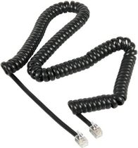 Kabllo spirale telefoni Goobay RB68002, 4 m, RJ10, e zezë