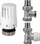 Set termostatik i drejtë Invena CD-74-P15 Mini, M30x1.5, 10 bar, i bardhë me nikel