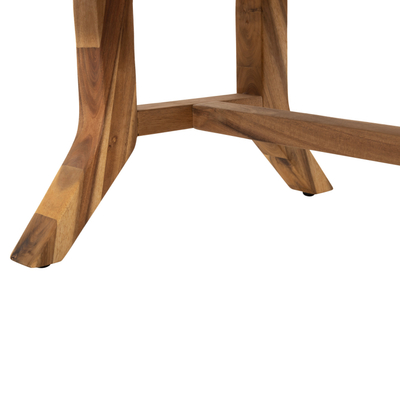 Set mobilje kopshti Rosswell HM6084.02, 4 pjesë, dru akacie me litar, jastëkë bezhë