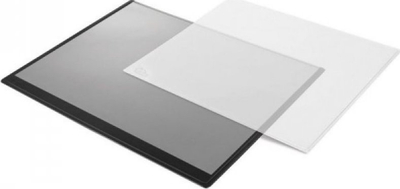 Tapi tavoline Leitz Forpus Desk Mat, 50x63 cm, mbulesë transparente, i zi