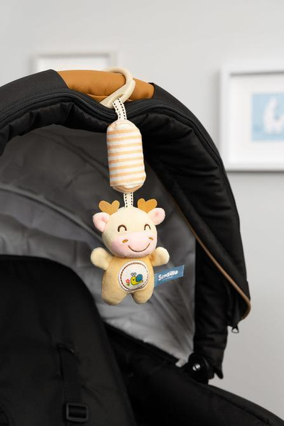 Lodër pelush për karrocë Sensillo Minizoo, lopë, për bebe, bezhë