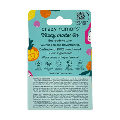Set për buzë Crazy Rumors Fruit Mix - balsam për buzë 4 x 4.4 ml