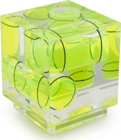 Nivelë për kamera FreePower 3D, tre boshtesh, për hot shoe, transparente jeshile