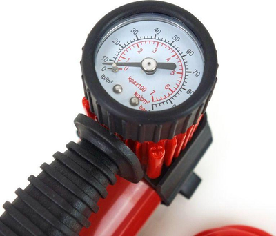 Компресор за воздух за автомобил АМиО 02179, 100psi, 12V, црвен