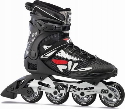 Patina inline Fila Legacy Pro 80, rrota 80 mm, madhësia 42, të zeza