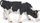 Figurinë lodër PAPO Farmyard Friends, lopë që kullot, bardh e zezë