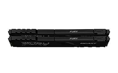 RAM Kingston Fury Beast KF426C16BBK2/64, 64GB DDR4, 2666MHz CL16, e zezë