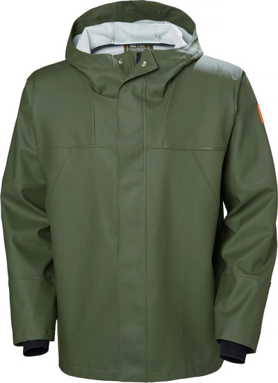 Xhaketë shiu Helly Hansen Workwear Storm për burra, që s’e kap uji, jeshile