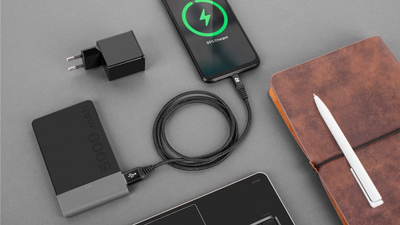 Kabllo USB Lightning REBEL RB-6002-100-B, 1m, e bardhë