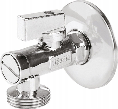 Valvul këndore Perfexim 02-012-1520-000, me filtër të shkurtër, 1/2" x 3/4", krom
