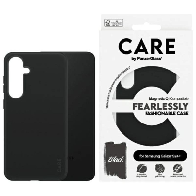 Mbështjellës telefoni PanzerGlass CARE Fashionable për Samsung S24 Plus, i fortë ndaj goditjeve, i zi