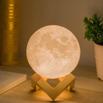 Difuzer arome me lagështues ajri Moon Lamp, LED, USB, i bardhë