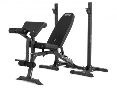 Stol fitnesi me mbajtëse Zipro Superset, 270kg, 164 x 56 x 116cm, i zi