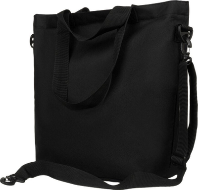 Çantë shopper Peterson Spacious XXL, poliester, me rrip shpatulle, e zezë