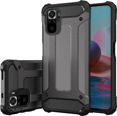 Mbrojtëse telefoni Hybrid Armor për Xiaomi Poco M4 Pro 5G, dy shtresa, antishok, e zezë