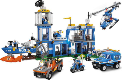 Set ndërtimi Blocki Bricks MyPolice Stacioni Kryesor i Policisë, 917 copa, 6+, shumëngjyrësh