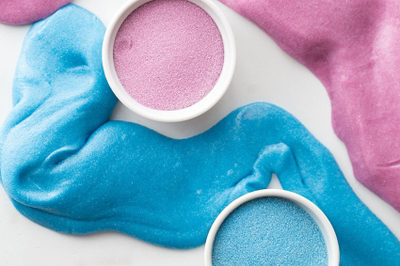 Set slime Doctor Squish DIY Magic, 2 copë, me shkëlqim, jeshil dhe vjollcë