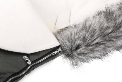 Qese gjumi për karrocë Sensillo Eskimo, fleece, 100 x 46 cm, gri grafit