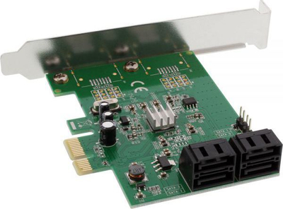 Kartë zgjerimi SATA InLine 76617E, PCI Express, 4 porta, jeshile