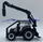 Lodër traktor Bburago Valtra M2 Q, ngarkues frontal dhe ngarkues druri, 3 trungje 10 cm, shumëngjyrëshe