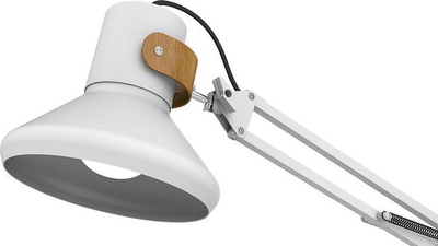Llampë tavoline UNILUX BAYA BAMBOO LED, me kapëse, e bardhë bambu