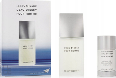Set Issey Miyake L'Eau D'Issey Pour Homme Eau de Toilette, 75ml + deodorant stick, 75g