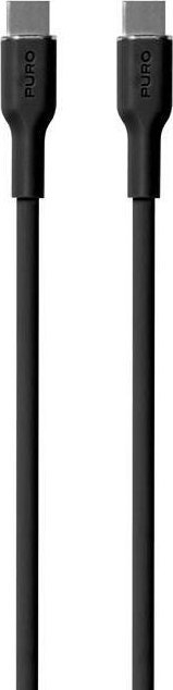 Kabllo USB Puro ICON Soft USB C në USB C, 1.5 m, e zezë