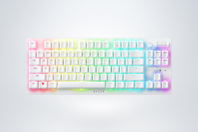 Tastierë gaming Razer DeathStalker V2 Pro Tenkeyless, wireless, low profile, e bardhë