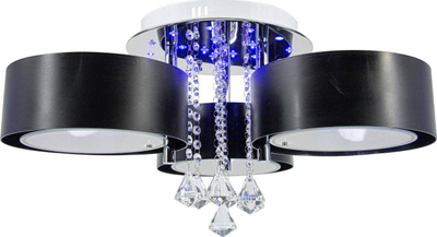 Lampë tavani Elem Antila DRS8006/3, 3xE27 60W, me LED, e zezë