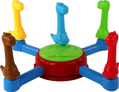 Lojë aftësie Leantoys Dexterity Game Dinosaurs Rings 360°, dinosaurë, shumëngjyrëshe