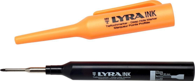 Marker Lyra LY480099, për vrima të thella, majë çeliku, i zi