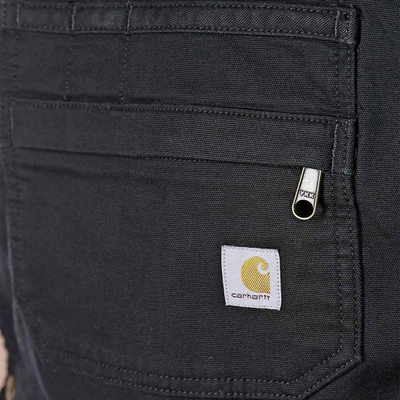 Панталони тuta Carhartt Rugged Flex Canvas Bib Shorts, за жени, величина M, црни