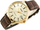 Orë Casio MTPV004GL-9A quartz, me rrip lëkure kafe