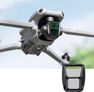 Filter CPL për dron K&amp;F Concept DJI Air 3, polarizues, i zi