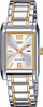 Ore goca Casio LTP-1235SG-7A, Quartz japonez, xham mineral, argjendtë me ari