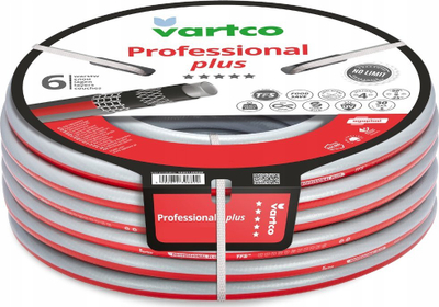 Zorrë kopshti Vartco Professional Plus TFS, 1/2", 60m, gri me të kuqe