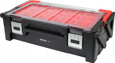 Kuti organizuese veglash YATO YT-08970, dy kate, kutiça të lëvizshme, e zezë