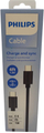 Kабел USB C Philips DLC3104C/00, USB C во USB C, 1.2m, бел
